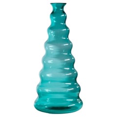 Vaso in vetro di Murano vintage di Enrico Coveri a forma di bolla ondulata, Italia, anni 
80