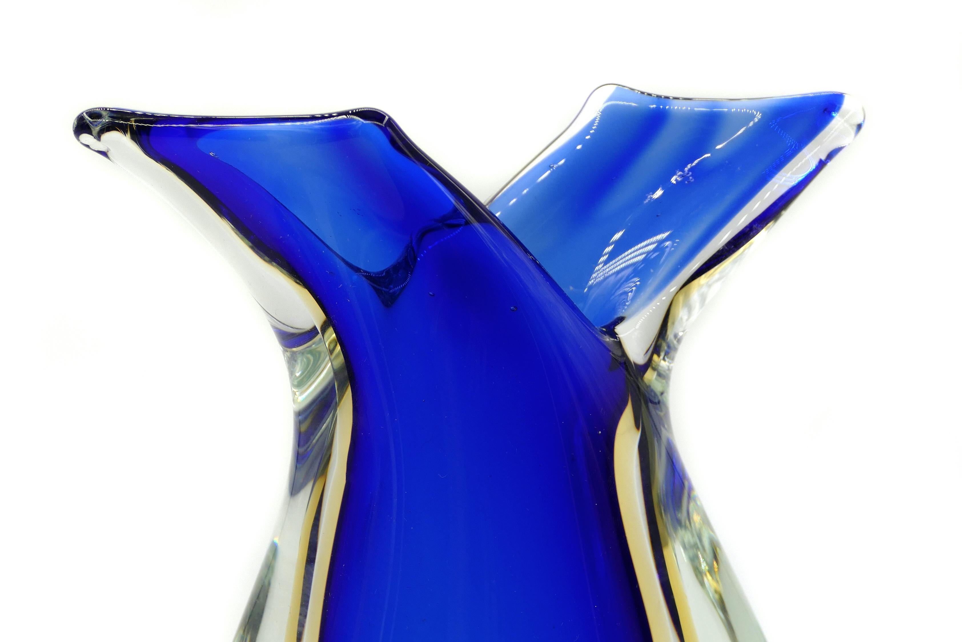 Vaso di vetro di Murano d'epoca, inizio 1980 In condizioni buone in vendita a Roma, IT