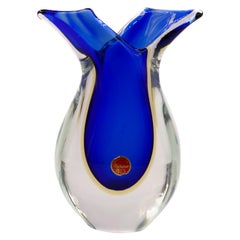 Vintage Murano Glass Vase, Early 1980
