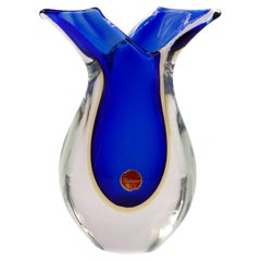 Vintage Murano Glass Vase, Early 1980