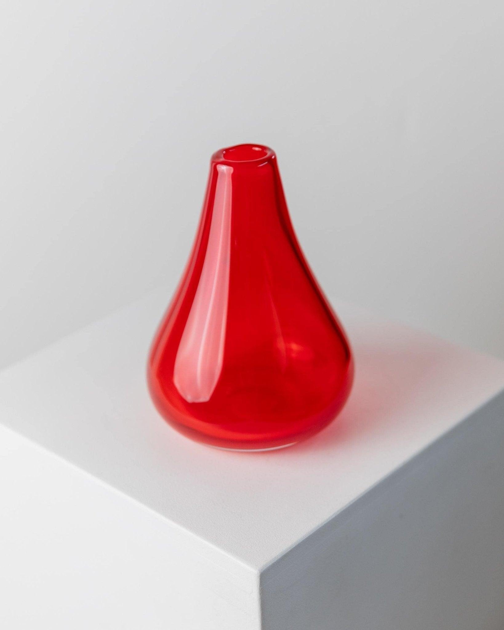 Vaso in vetro di Murano rosso - rosso vivo, cattura-sguardi Italia anni '70 in vendita 4