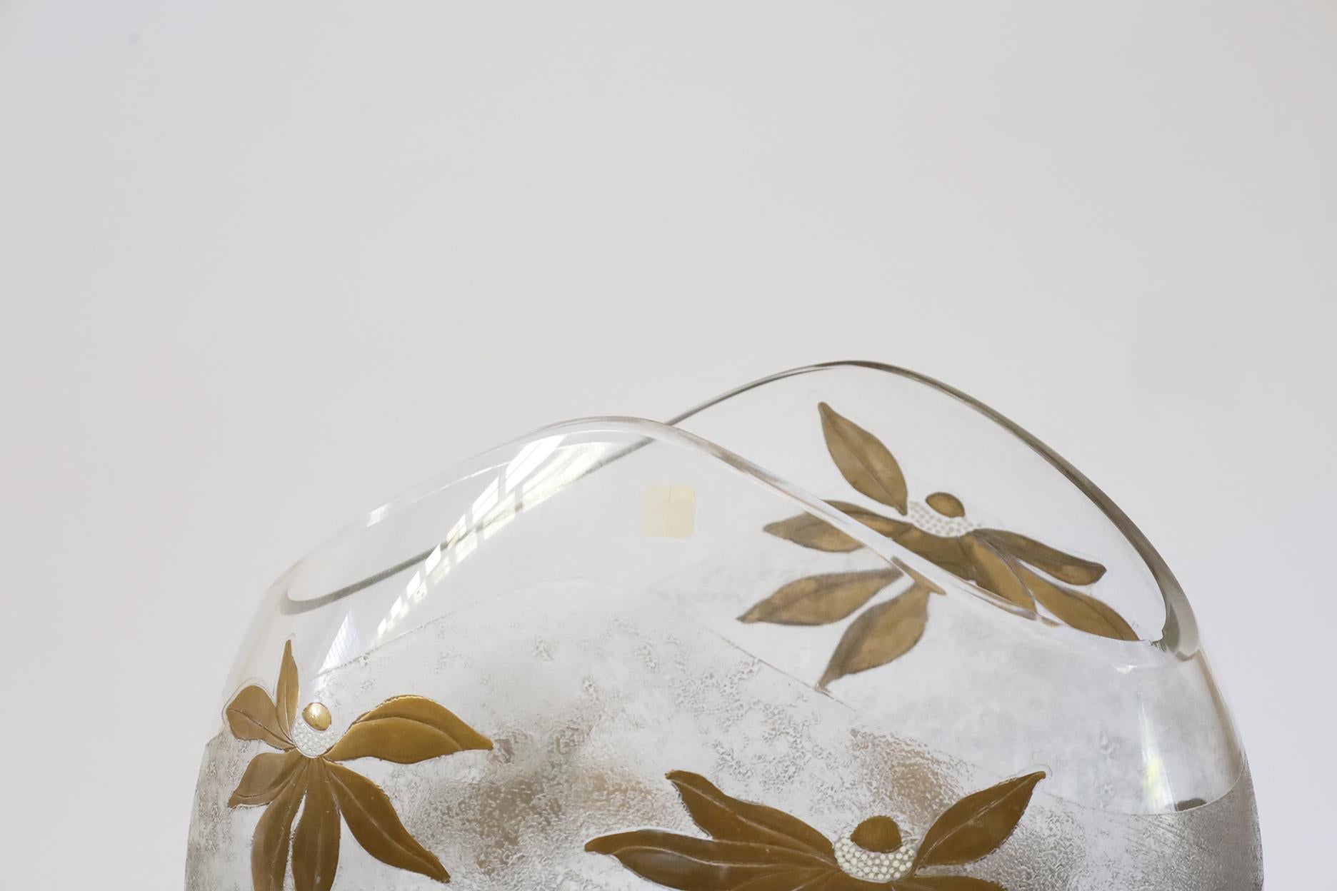 Vintage Murano Glass Vase Signed Burber For Sale 2