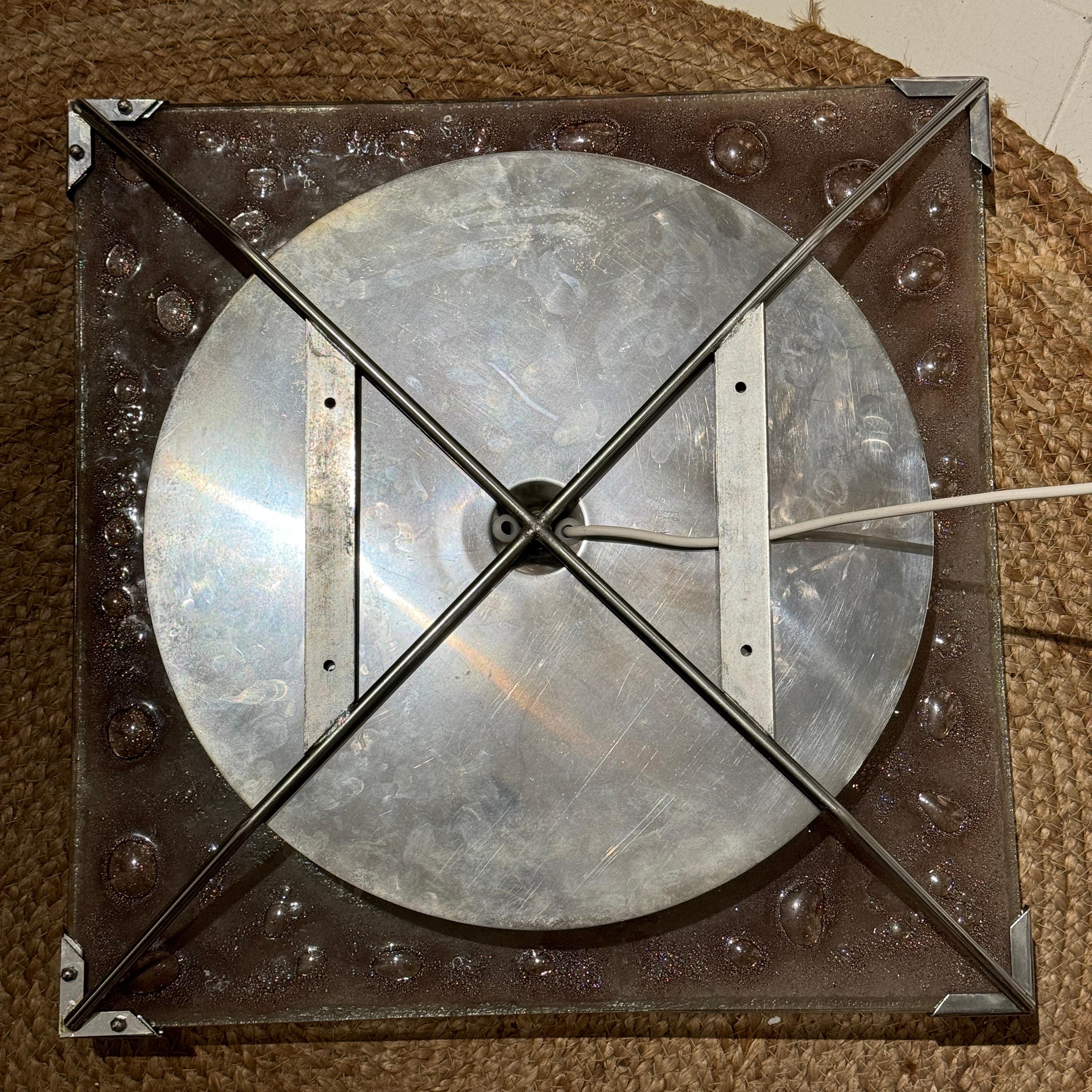 Vintage Murano Glass Wall Lamp, Italy 1970s For Sale 6