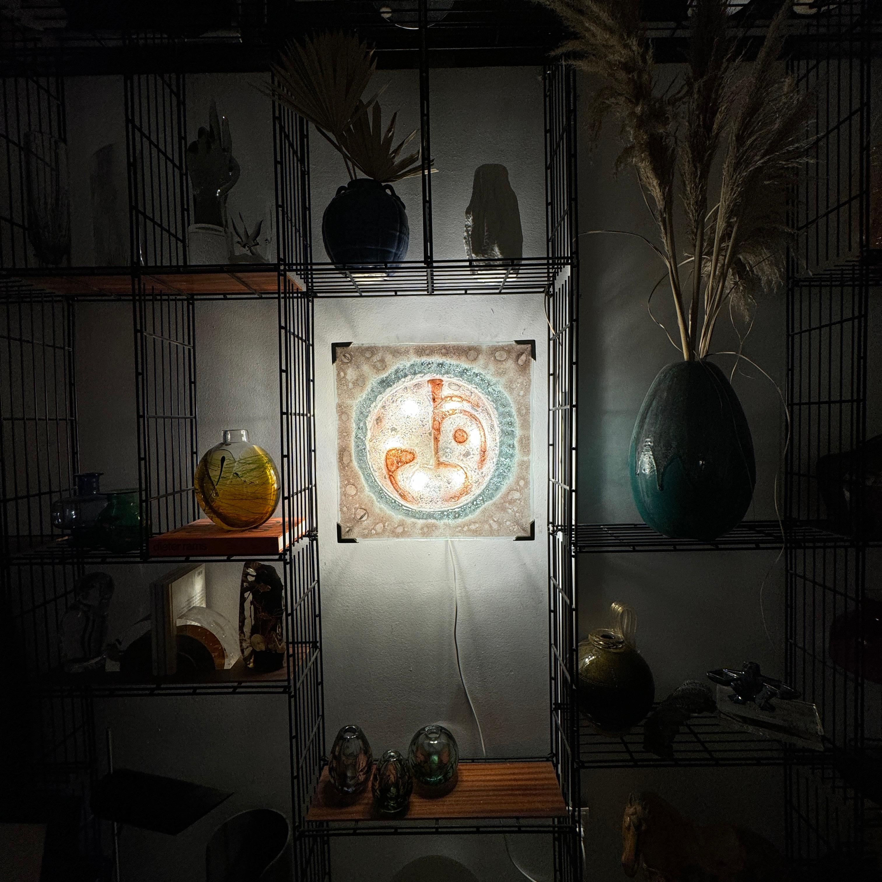 Vintage Murano Glass Wall Lamp, Italy 1970s For Sale 10