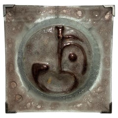 Lámpara de pared vintage de cristal de Murano, Italia Años 70