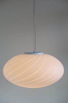 Vintage Murano Globe Swirl Ceiling Lamp Pendant