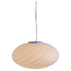 Vintage Murano Globe Swirl Ceiling Lamp Pendant