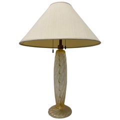 Vintage Murano Gold Fleck Hand Blown Glass Table Lamp, circa 1930