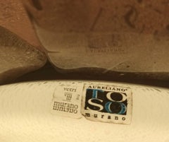 Lampada da incasso in vetro di Murano Graniglia vintage di Aureliano Toso. Italia, anni '60.