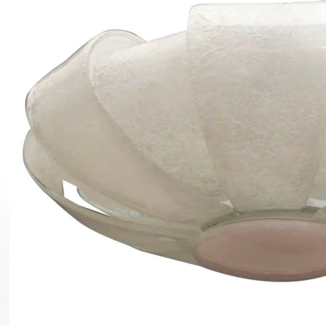 Vintage Murano Graniglia Glass Flush Mount by Aureliano Toso. Italy, 1960's. In Good Condition For Sale In Los Angeles, CA