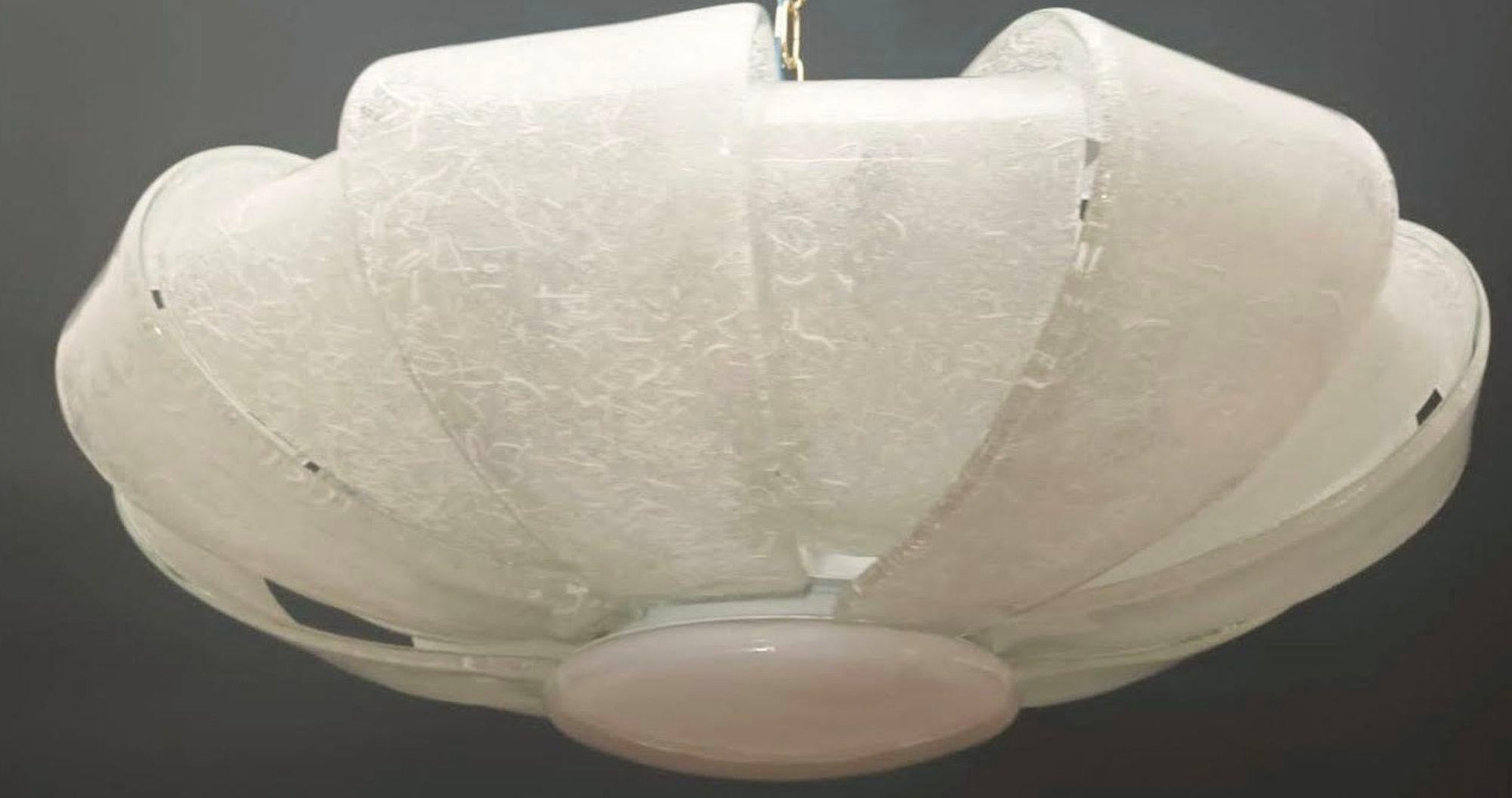 Murano Glass Vintage Murano Graniglia Glass Flush Mount by Aureliano Toso. Italy, 1960's. For Sale