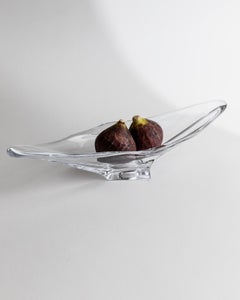 Vintage Murano Heavy Clear Art Glass Bowl by Richard Ginori, Italy, 1970s