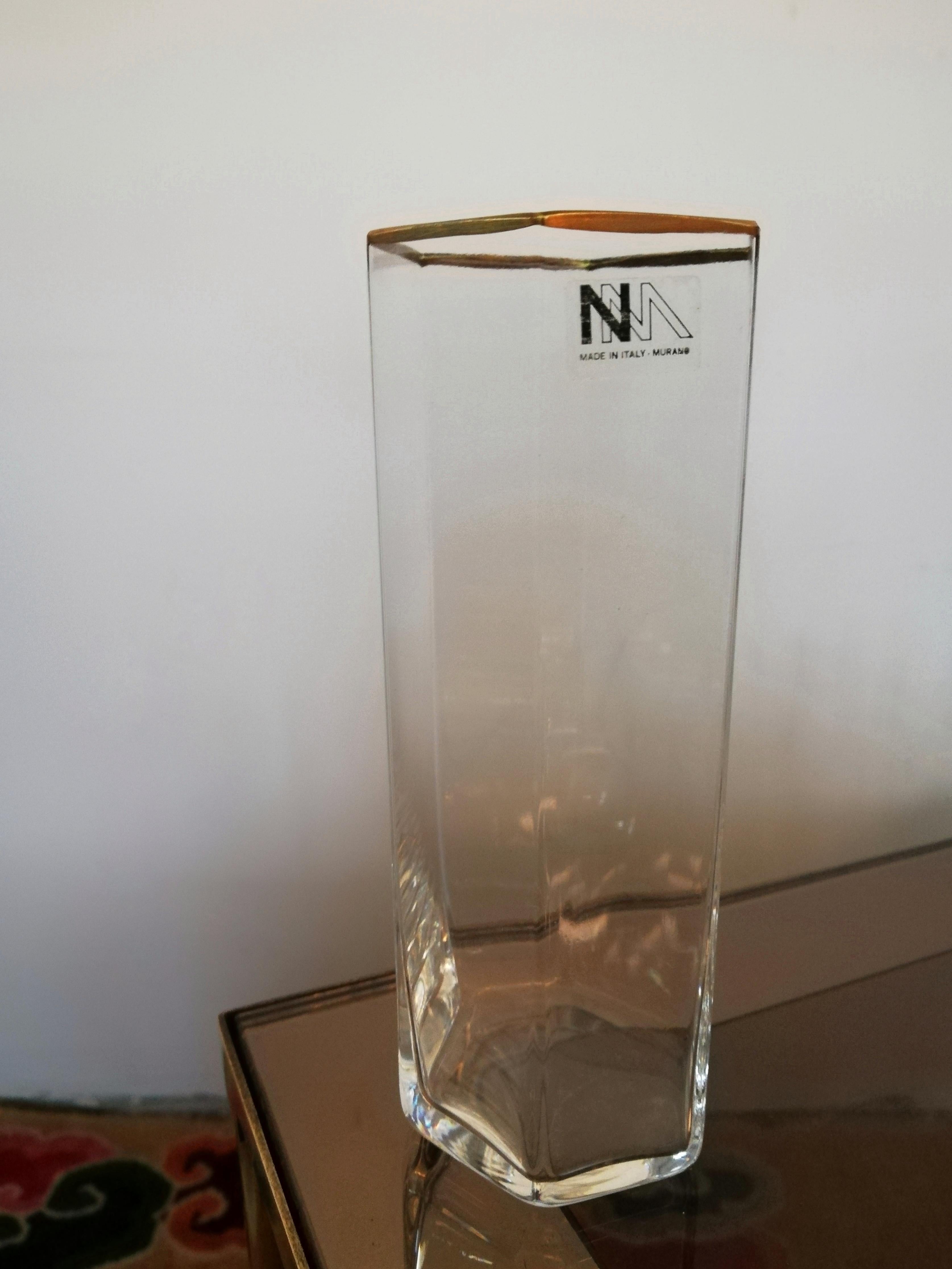 Vasos hexagonales de Murano vintage de Nason Moretti, Italia Años 70 en venta 3