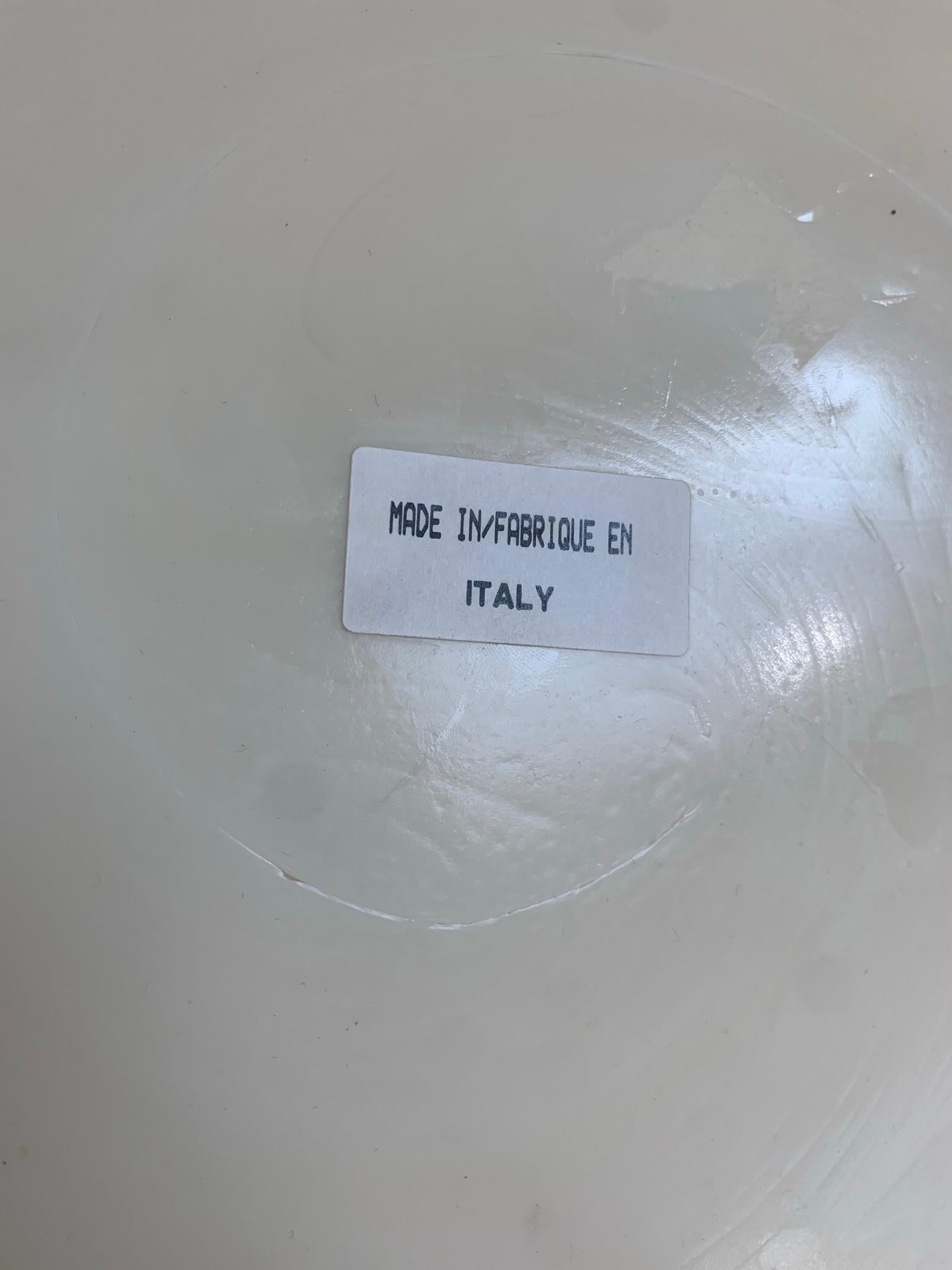 Huge Vintage Murano Italian Art Glass Bowl and Underplate 5
