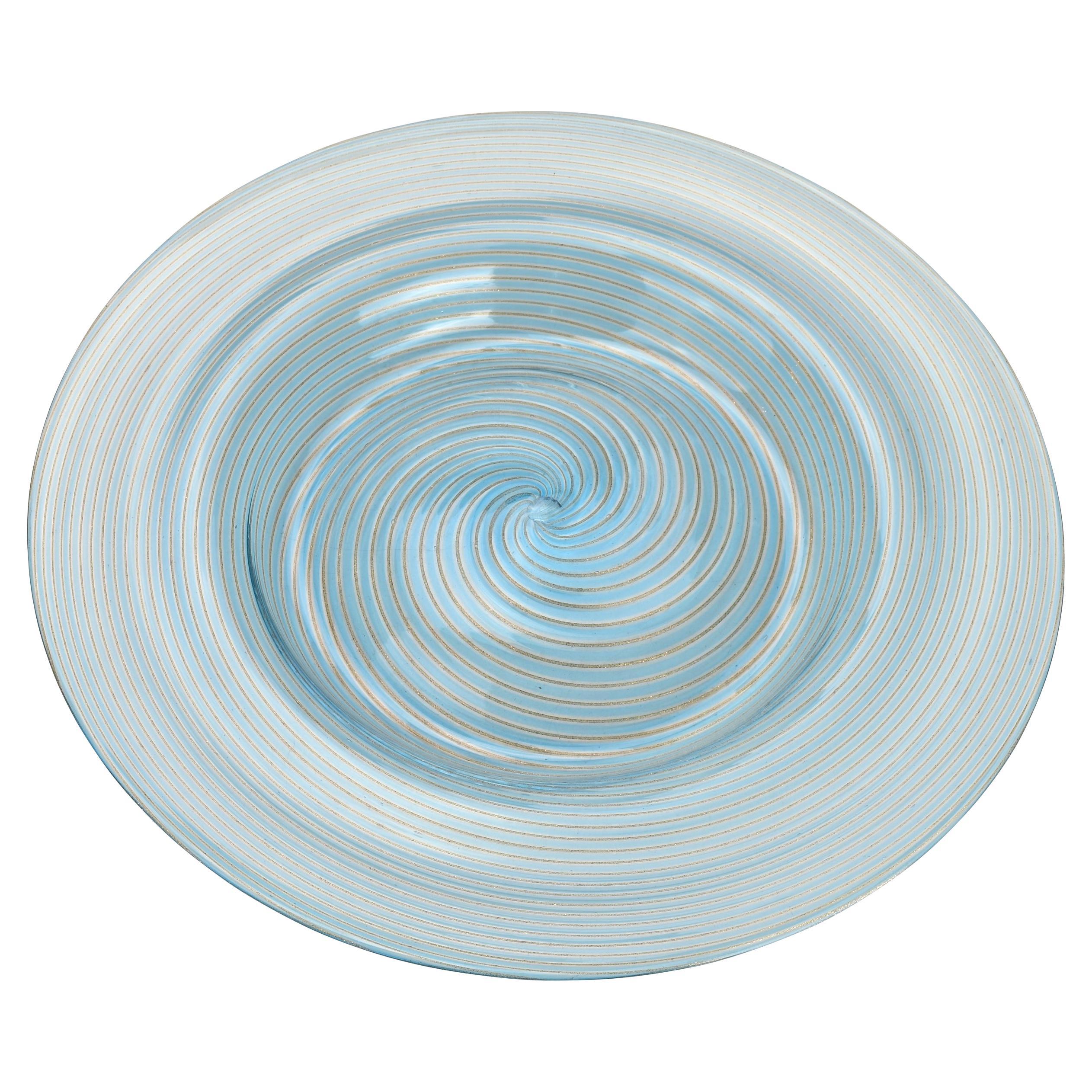 Vintage Murano Latticino Swirl Art Glass Bowl Dish Gold Accents Fratelli Toso