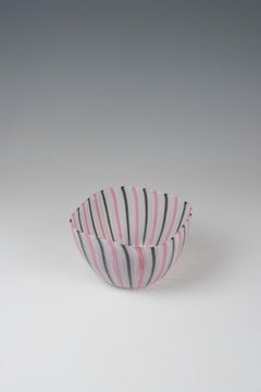 Vintage Murano latticino zanfirico Bowl