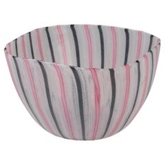 Vintage Murano latticino zanfirico Bowl