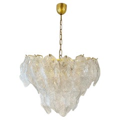 Vintage Murano Leaf Chandelier, 1970s