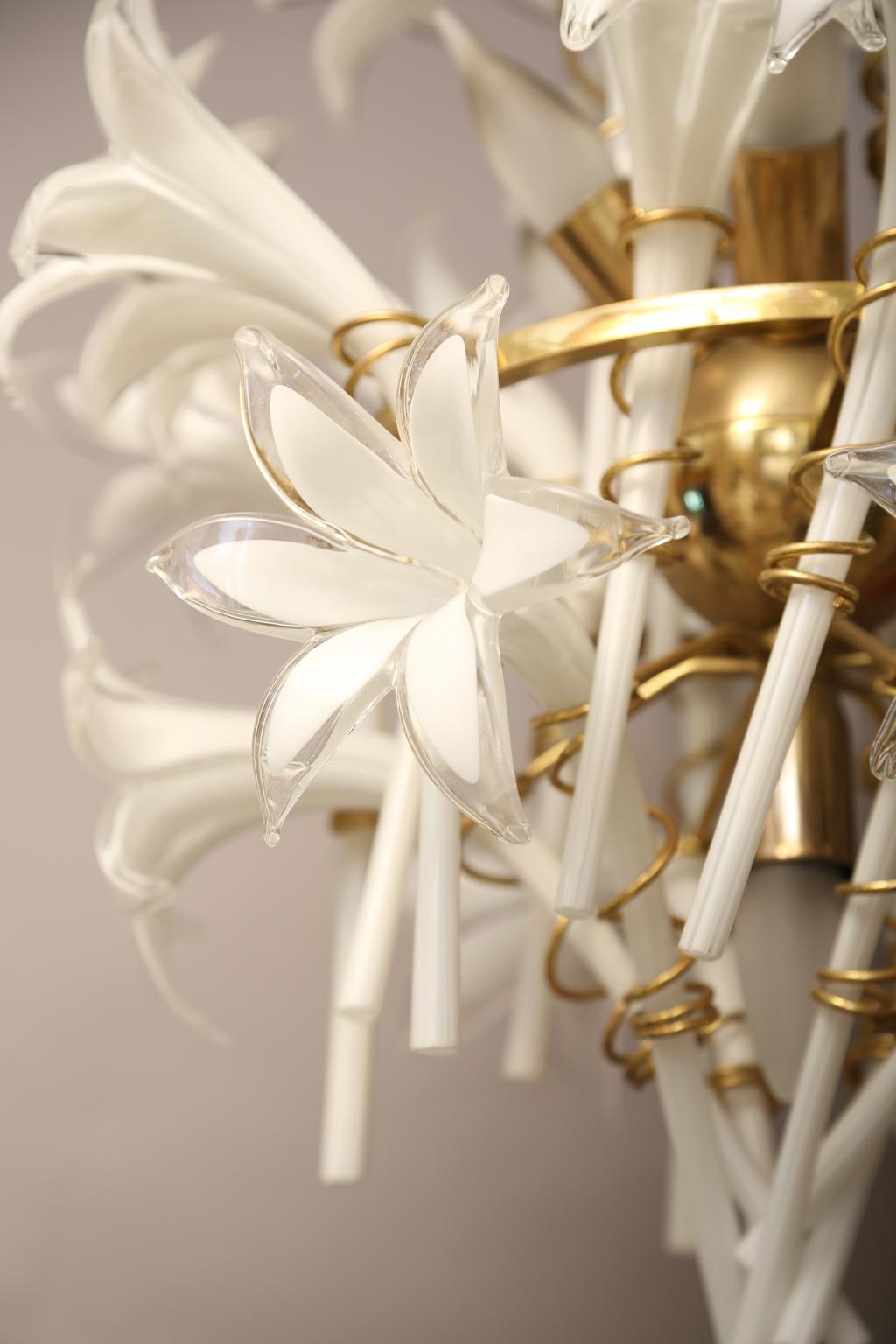Vintage Murano Lilly Chandelier by Franco Luce 1