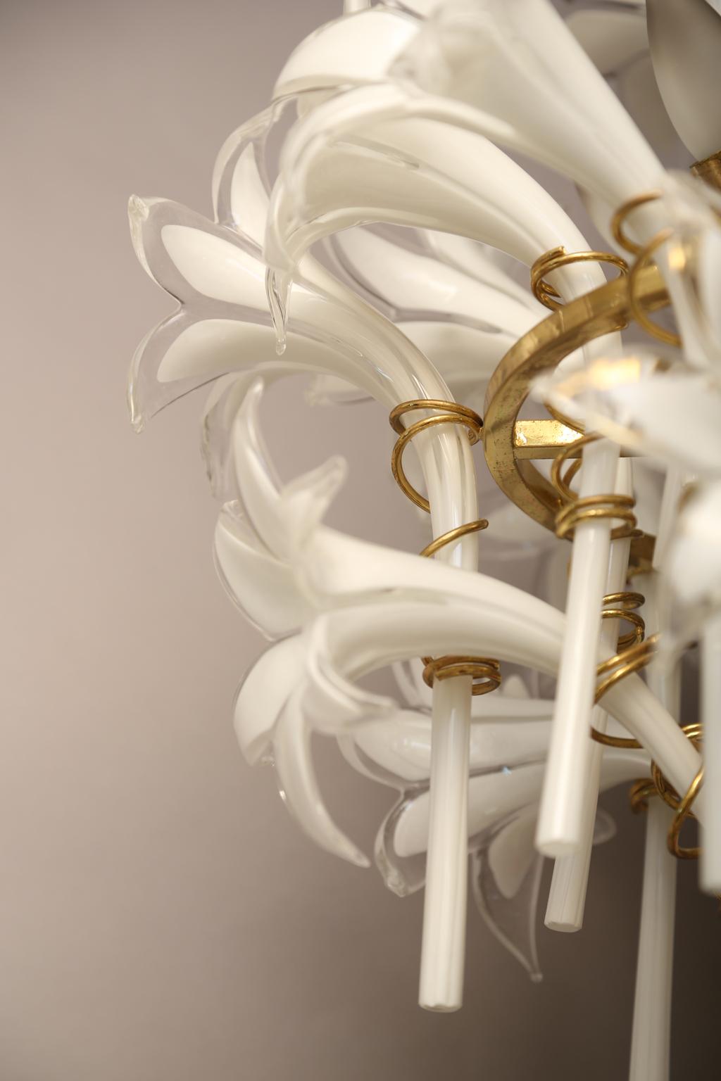 Vintage Murano Lilly Chandelier by Franco Luce 2