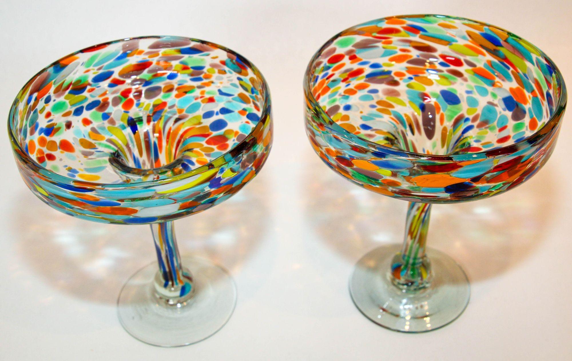 colourful margarita glasses