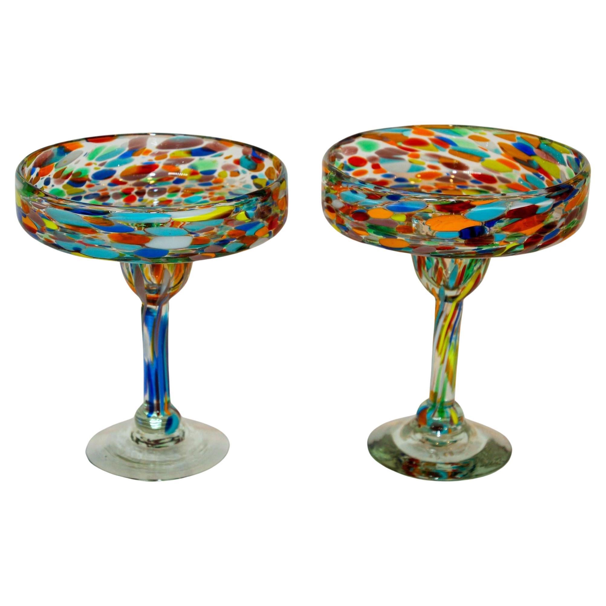 Twine Primavera Recycled Margarita Glass, Set of 2