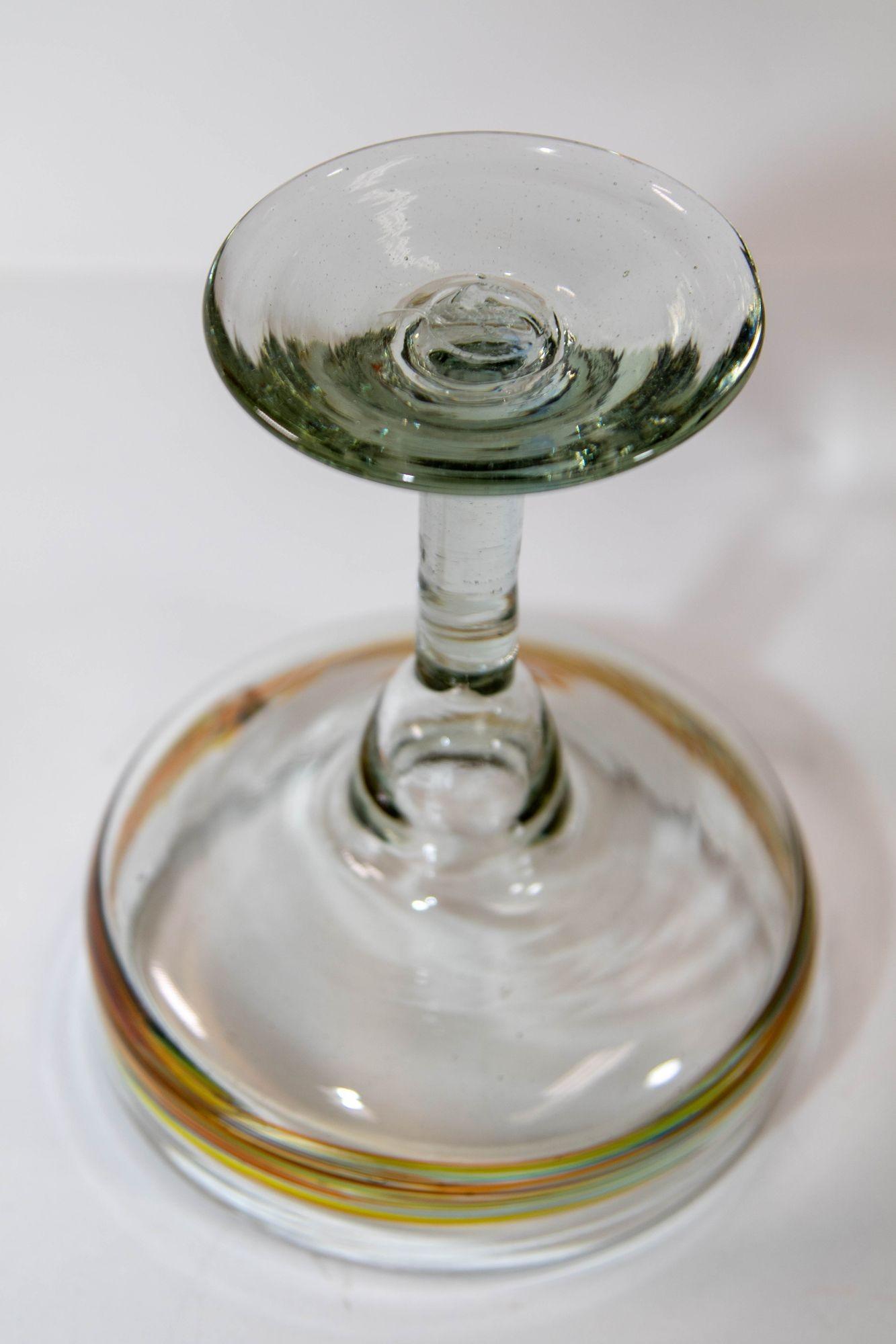 20th Century Vintage Murano Martini Glasses Set of 2