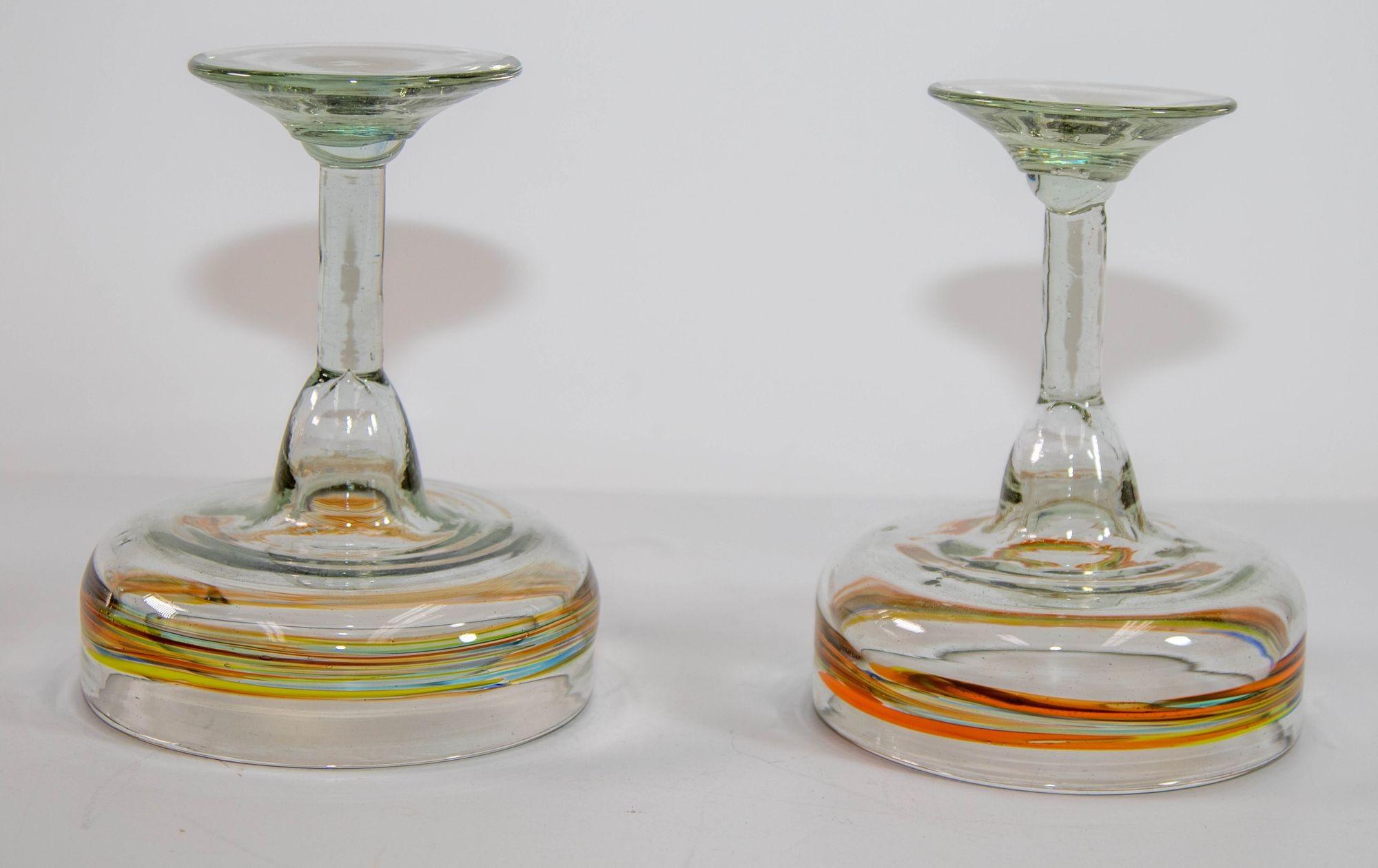 Vintage Murano Martini Glasses Set of 2 1