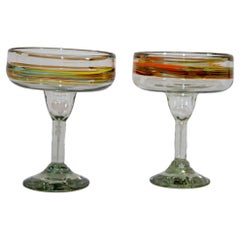 Vintage Murano Martini Glasses Set of 2