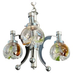 Vintage Murano Mazzega Ceiling Light, 1960s-1970s