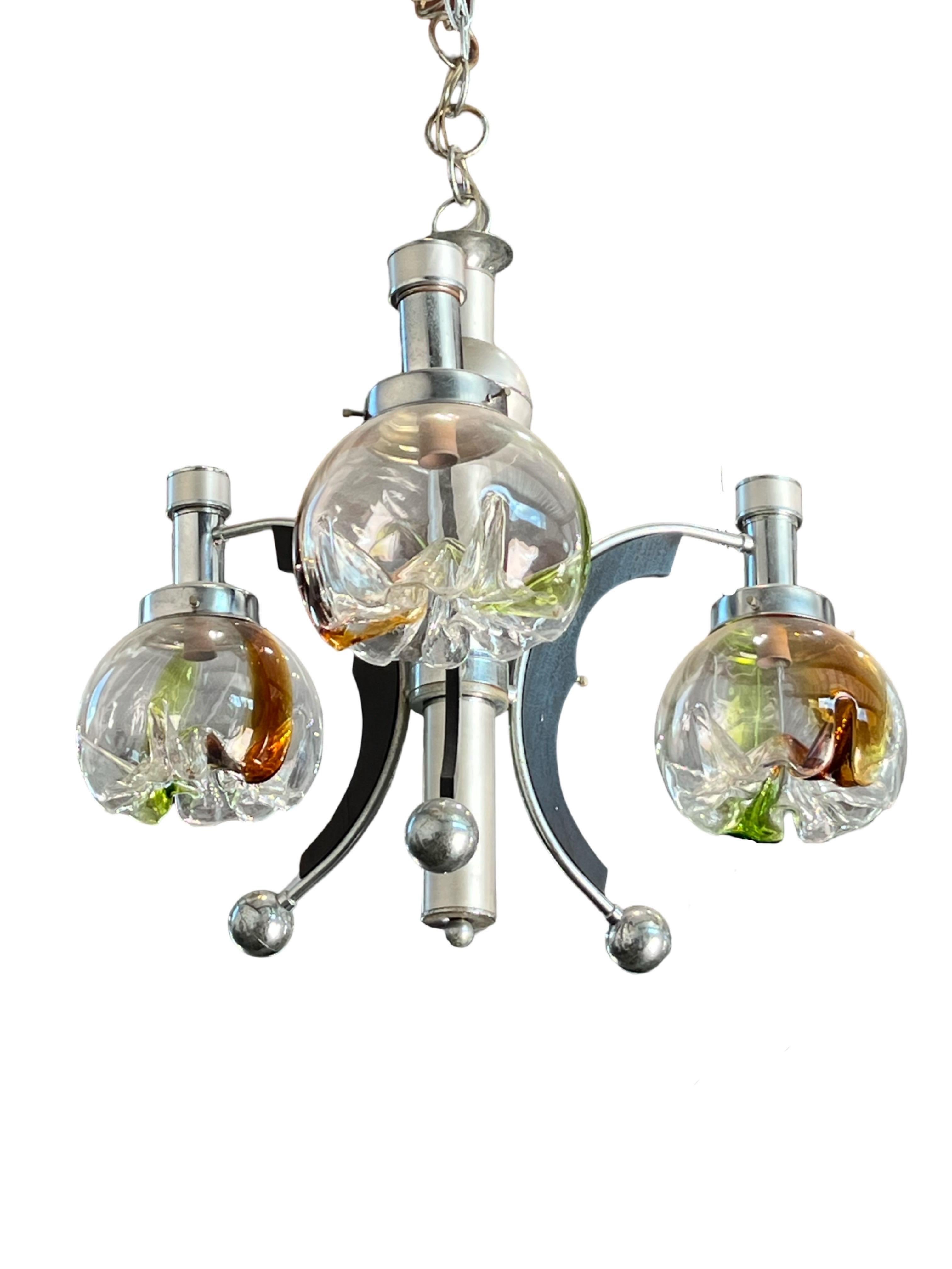 Vintage Murano Mazzega Ceiling Light, 1960s-1970s