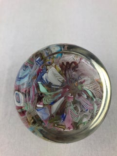 Vintage Murano Millefiori Art Glass Paperweight