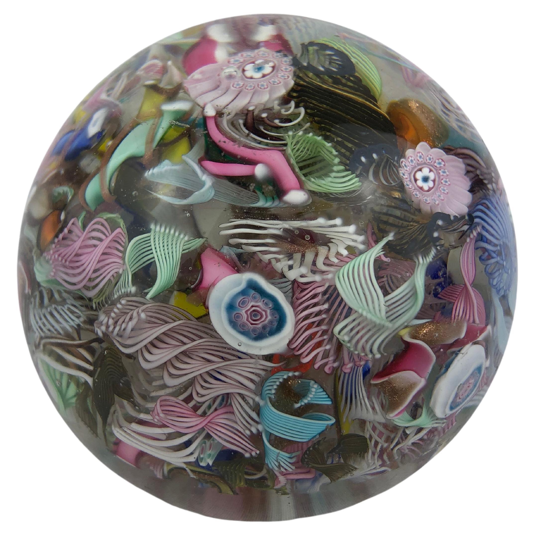 Collectible Authentic Italian Murano Glass Small Paperweight. Glass