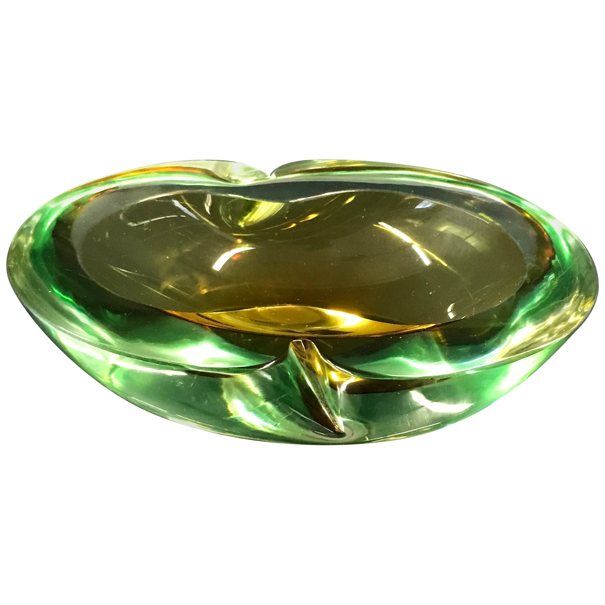 Cendrier vintage en verre de Murano multicolore