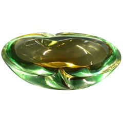 Cendrier vintage en verre de Murano multicolore