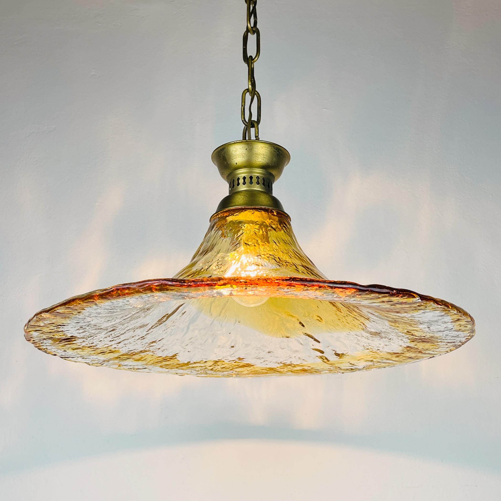 Lampada a sospensione vintage di Murano di AV Murano, Italia, anni '50 in vendita 3