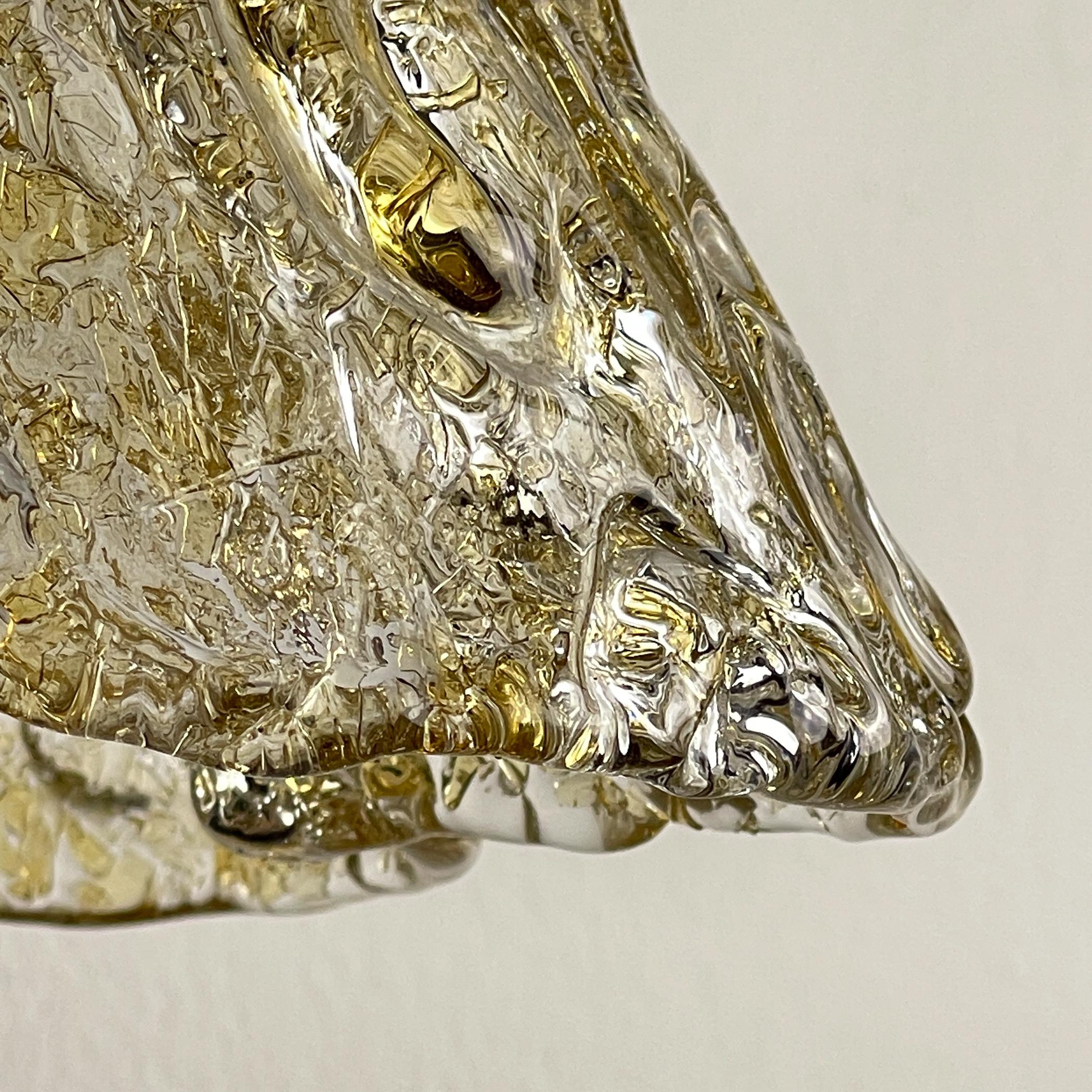Lámpara colgante vintage de Murano de AV Mazzega, Italia Años 70 en venta 10