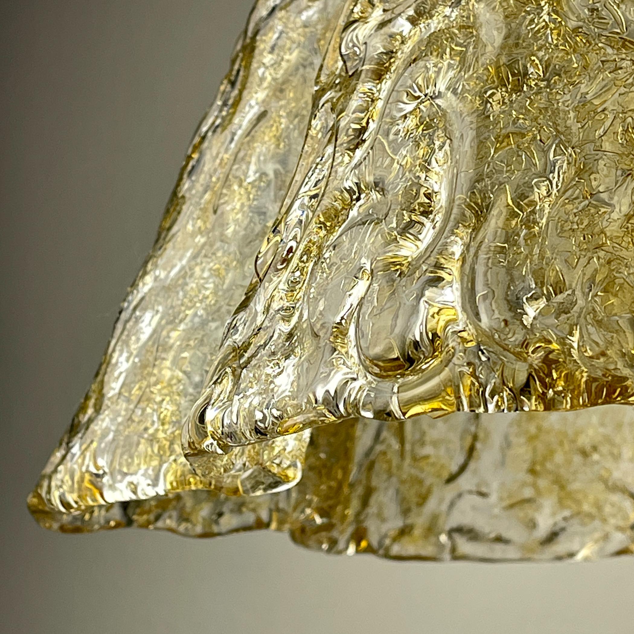 Lámpara colgante vintage de Murano de AV Mazzega, Italia Años 70 siglo XX en venta