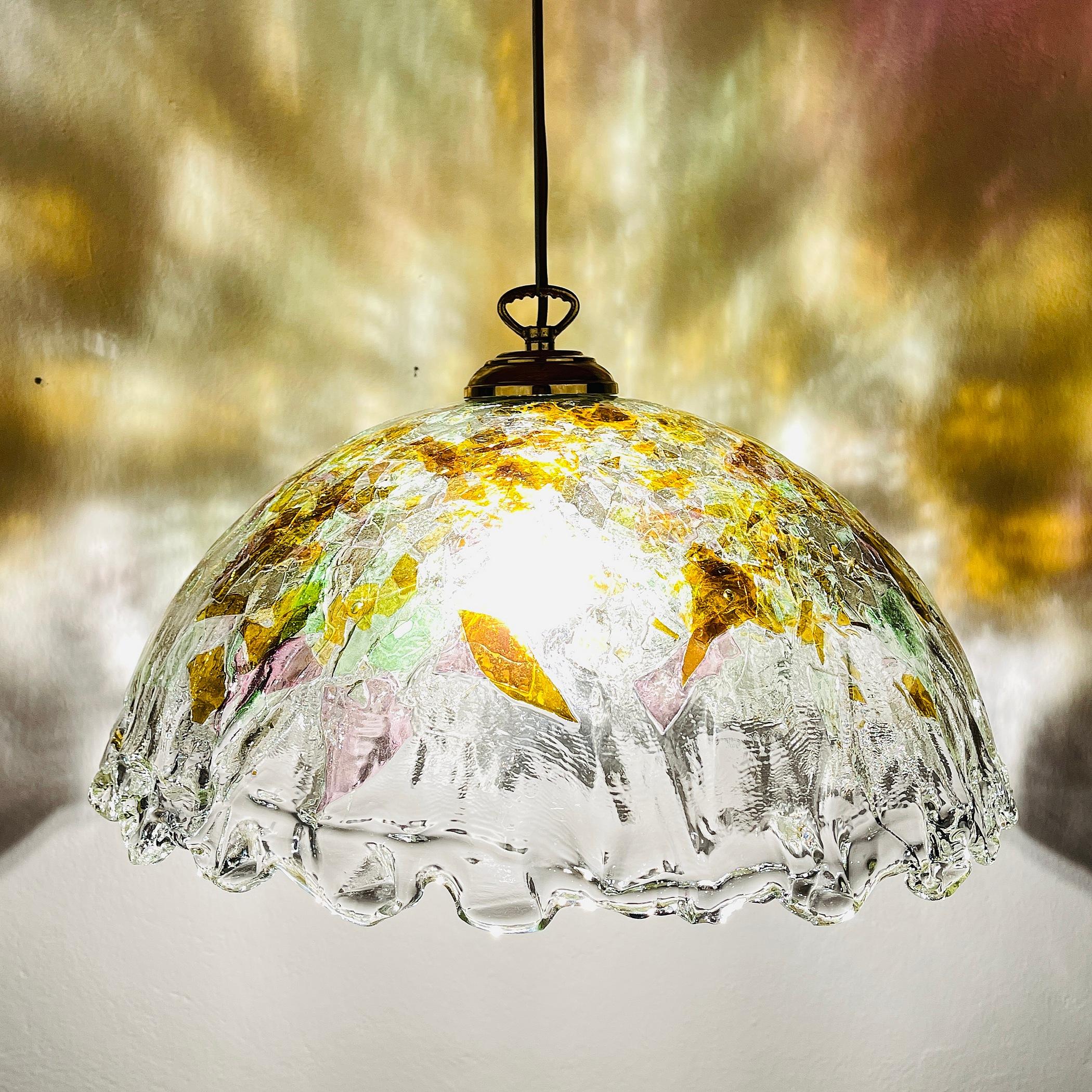 Mid-Century Modern Vintage Murano Pendant Lamp by Manufacture 