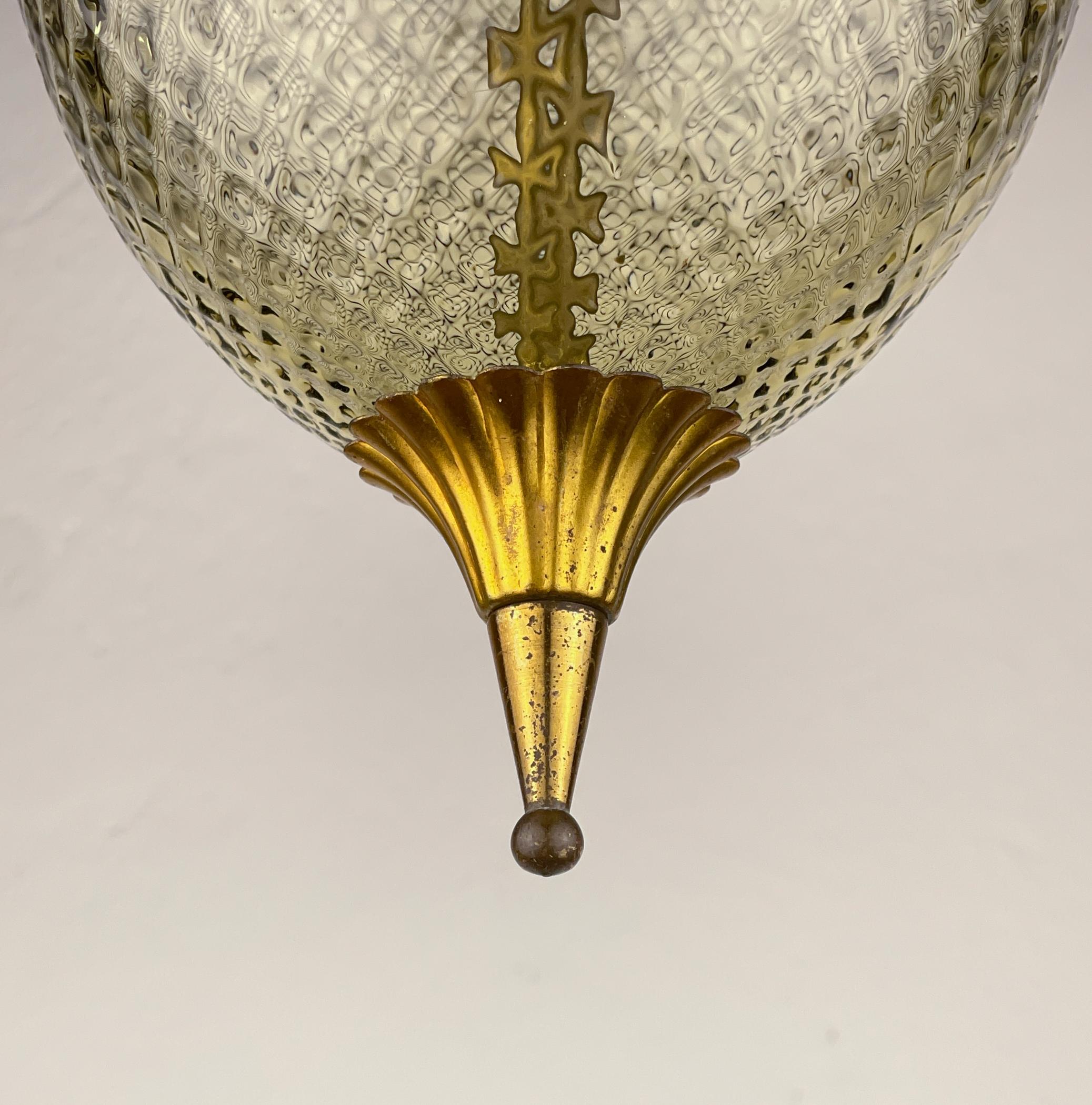 Vintage murano pendant lamp, Italy, 1950s 5