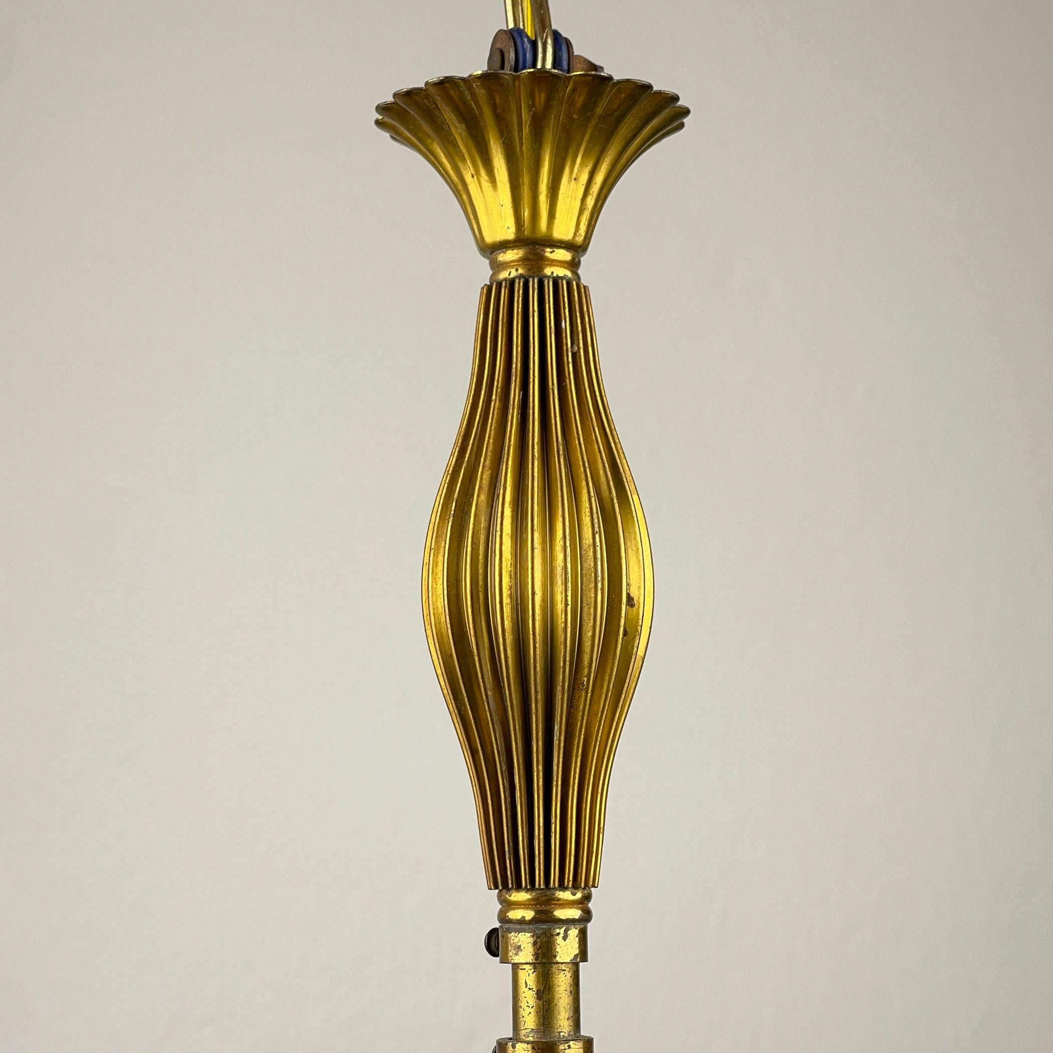 Vintage murano pendant lamp, Italy, 1950s 6