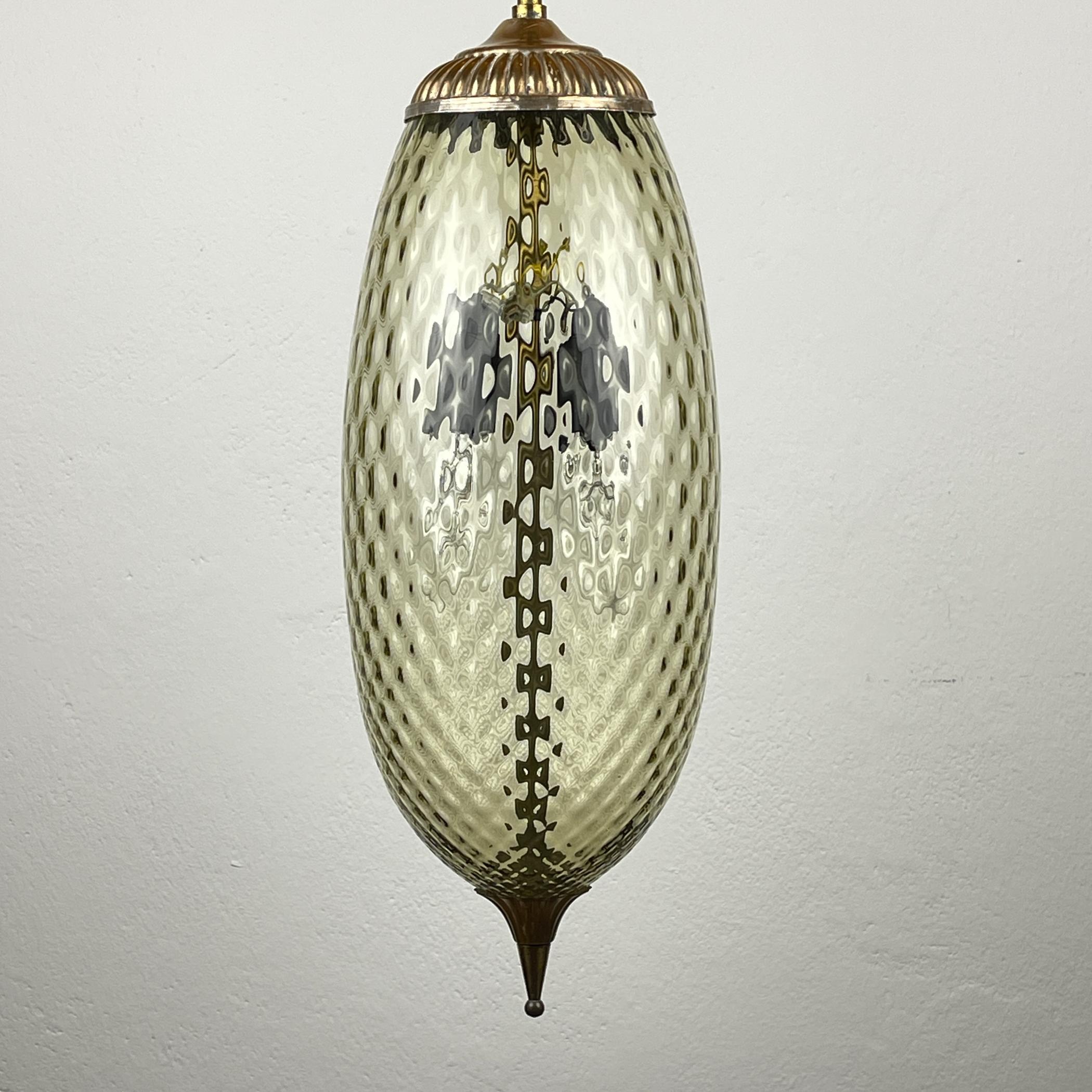 Vintage murano pendant lamp, Italy, 1950s 1