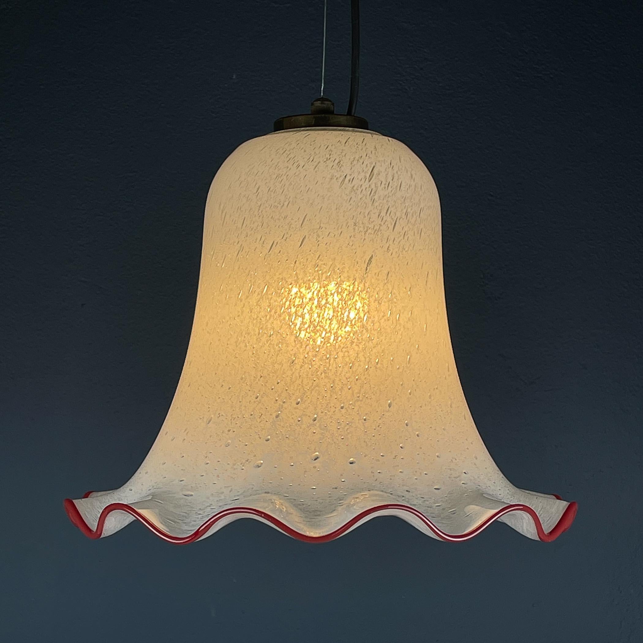 Vintage murano pendant lamp Italy 1970s  For Sale 6