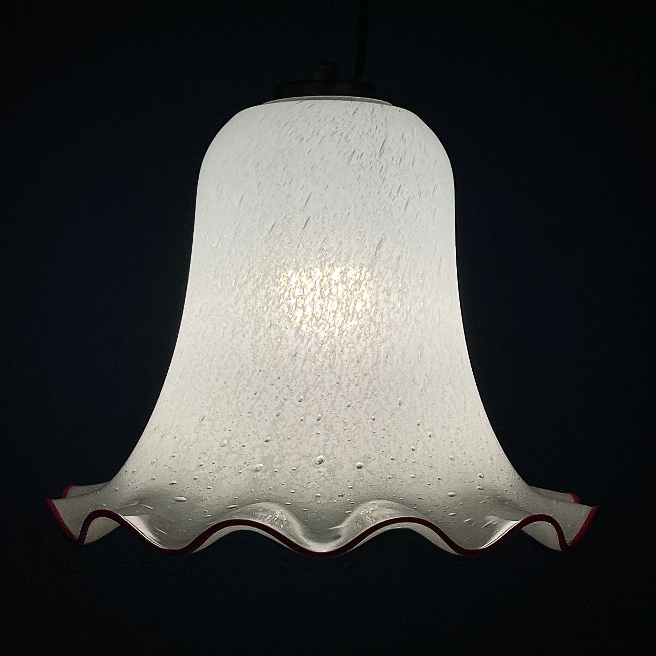 Vintage murano pendant lamp Italy 1970s  For Sale 7