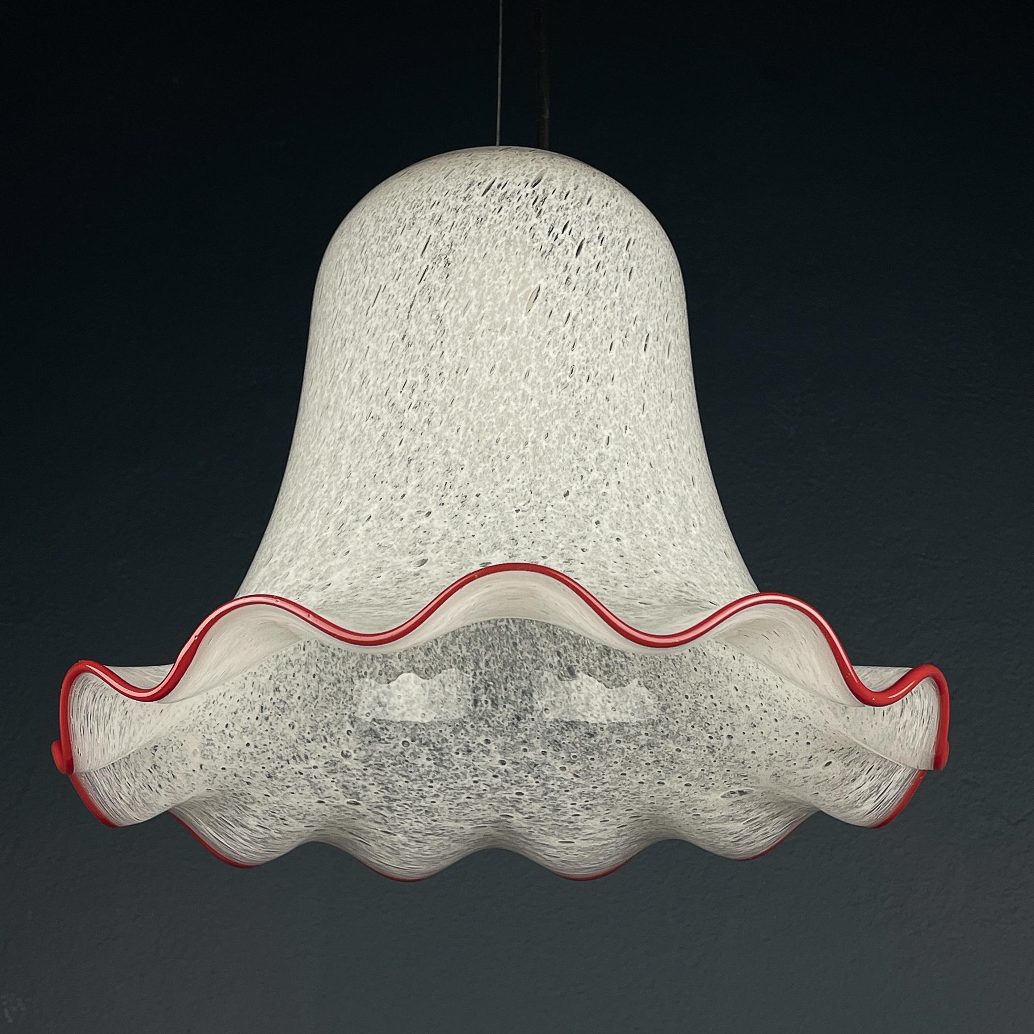 Vintage murano pendant lamp Italy 1970s  For Sale 1