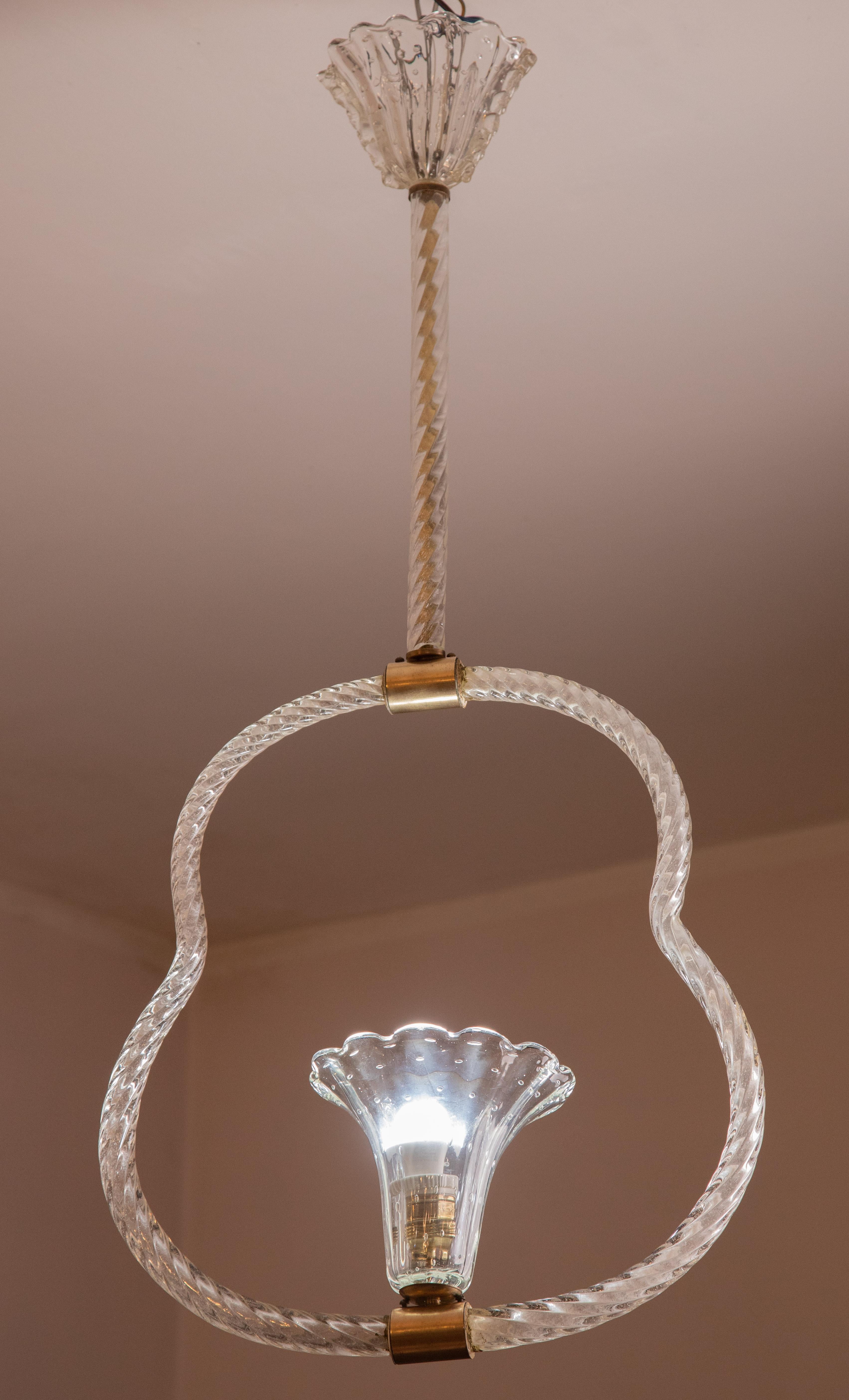 Splendid Murano chandelier made by the Barovier e Toso glassworks in the 1950s, rare 