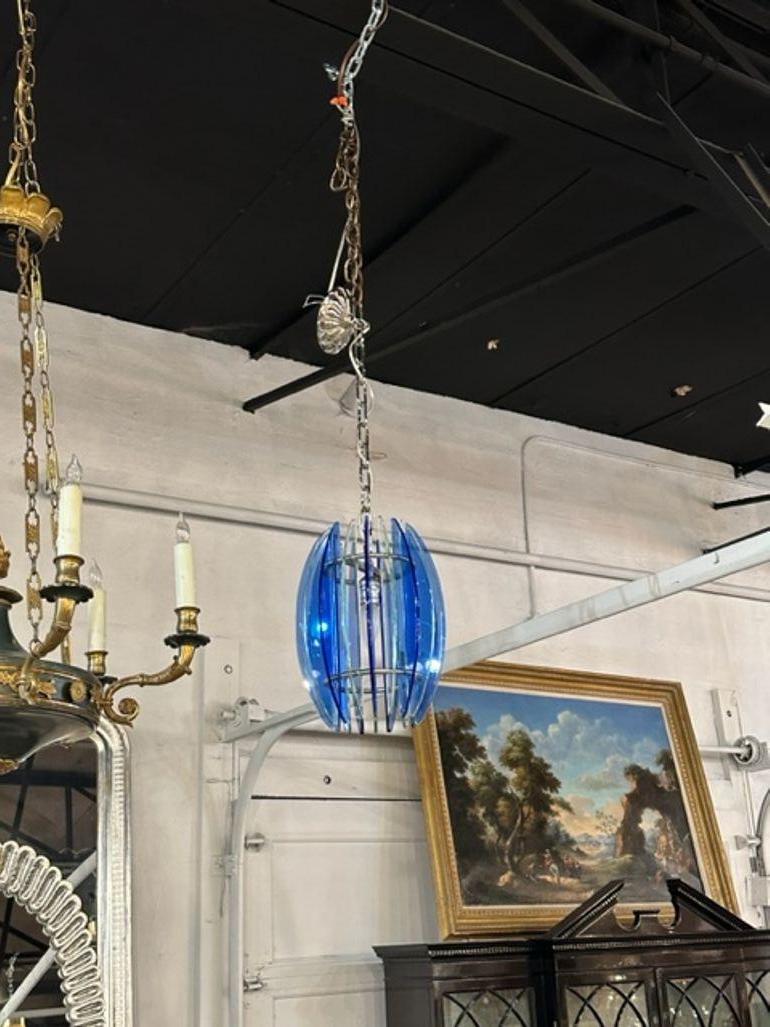 Vintage Murano Pendant Light In Good Condition For Sale In Dallas, TX