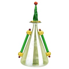Vintage Murano Perfume Studio Art Glass Scent Bottle by Tommasi Memphis Style