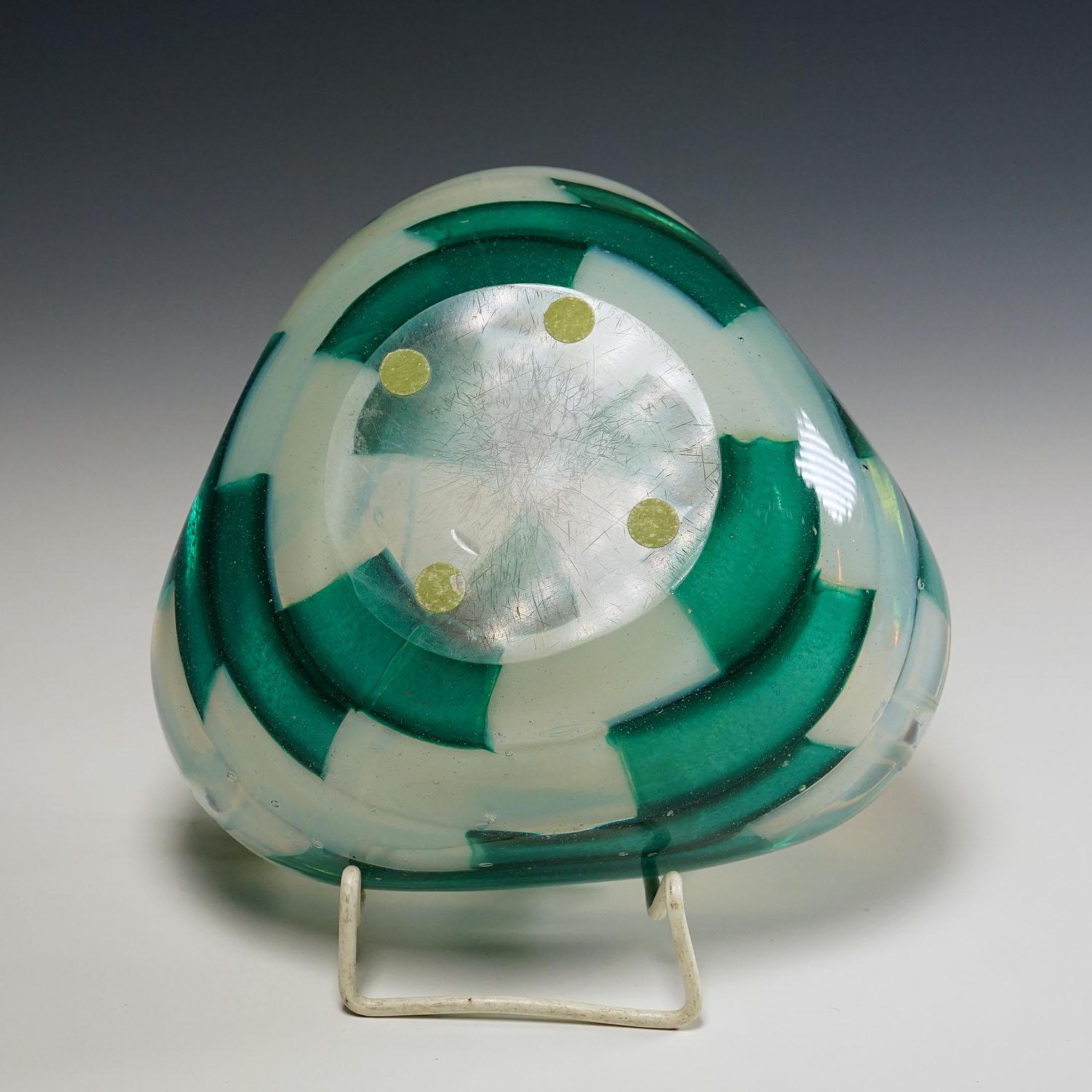 Vintage Murano Pezzato Art Glass Ashtray by Barovier & Toso 1950s For Sale 3