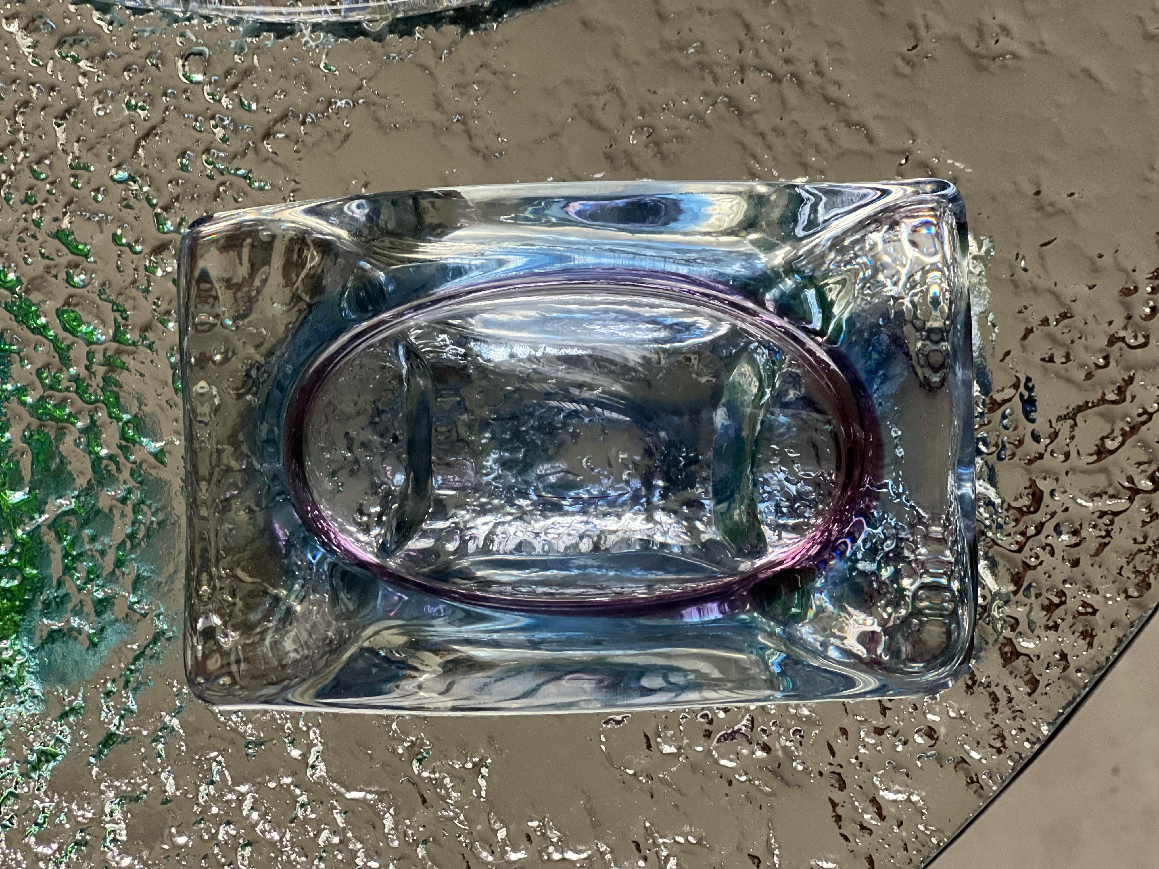 Vaso tascabile di Murano d'epoca in viola e blu, raro vaso decorativo degli anni '60 in vendita 12